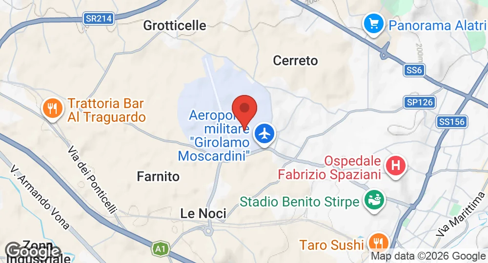 Map of Frosinone Air Base