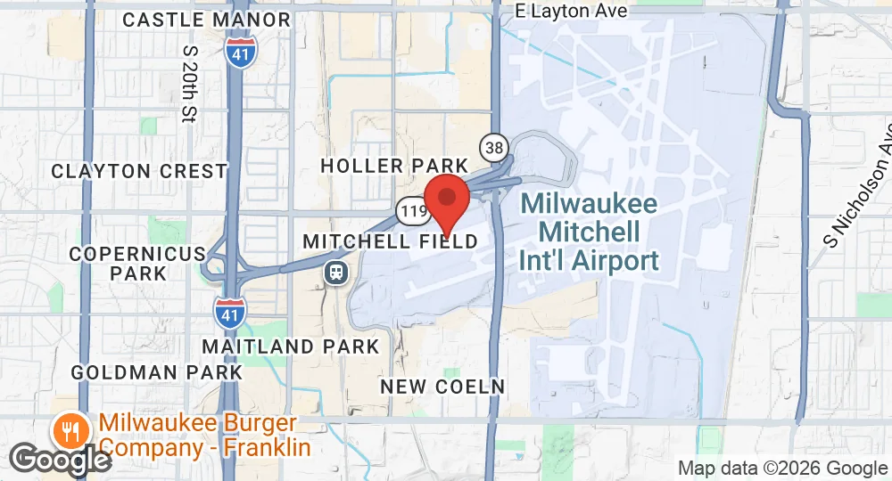 Map of General Mitchell Air National Guard Base