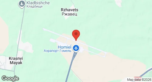 Map of Gomel Airport