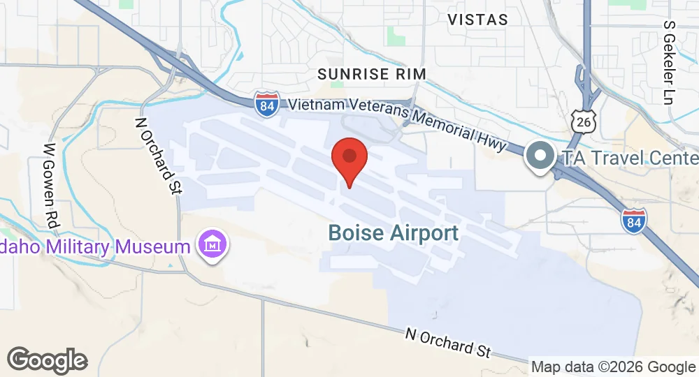 Map of Gowen Field Air National Guard Base