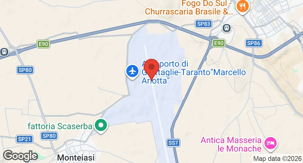 Map of Grottaglie Naval Air Station