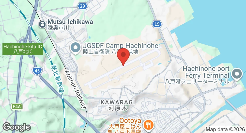 Map of Hachinohe Air Base