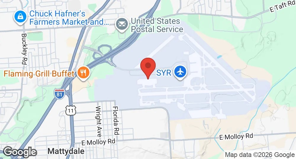 Map of Hancock Field Air National Guard Base