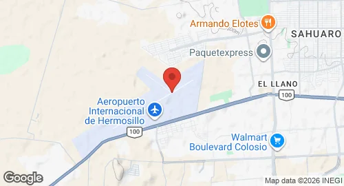 Map of Hermosillo International Airport