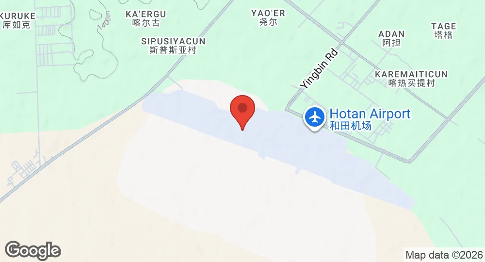 Map of Hetian Air Base
