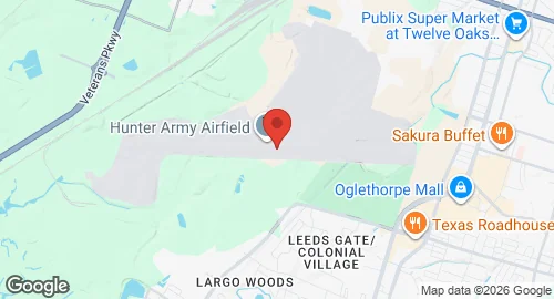 Map of Hunter Army Airfield