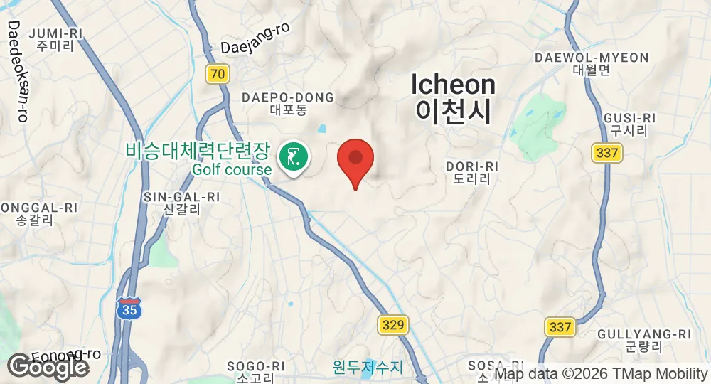 Map of Icheon Army Airfield