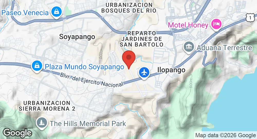 Map of Ilopango International Airport
