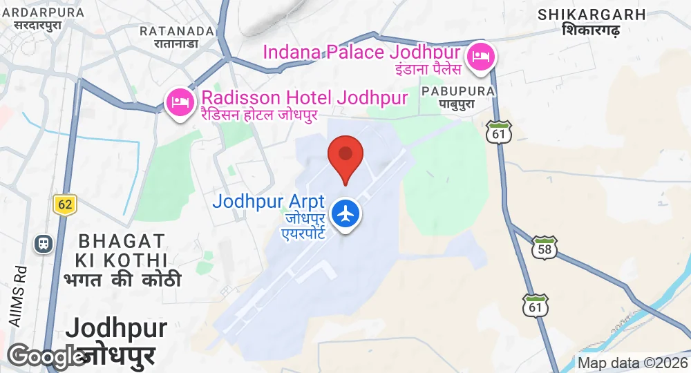Map of Jodhpur AFS