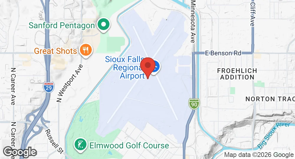Map of Joe Foss Field Air National Guard Station