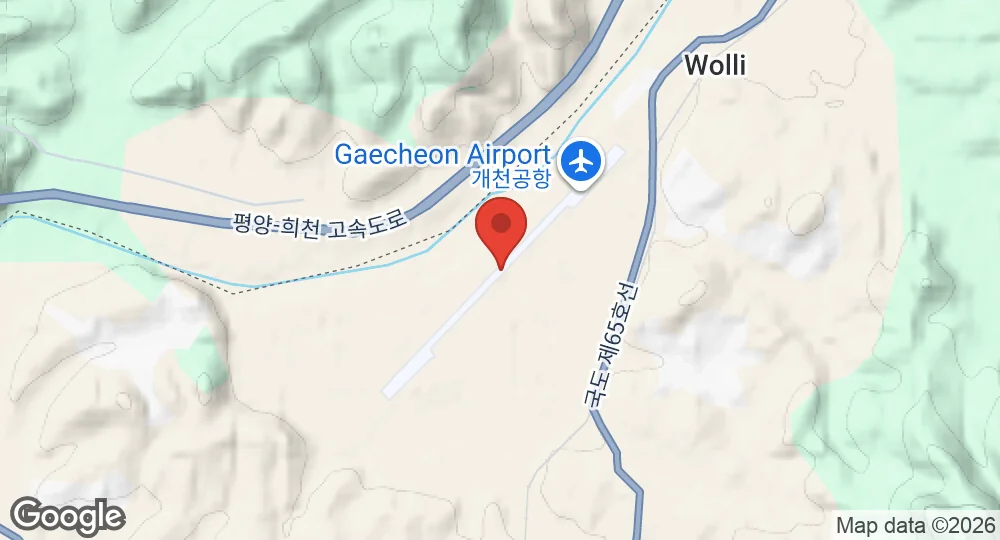 Map of Kaechon Airfield