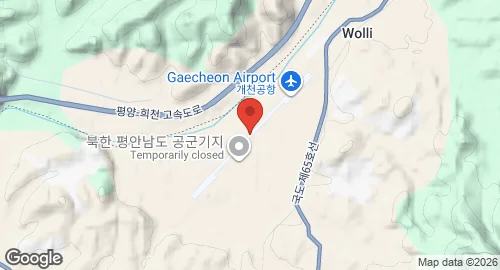 Map of Kaechon Airfield