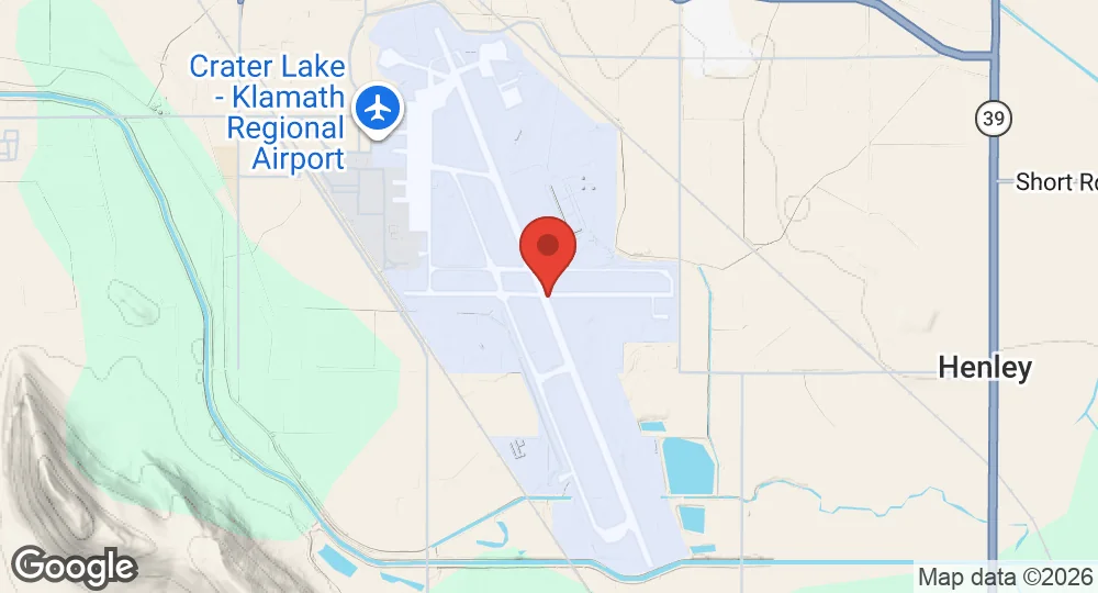 Map of Kingsley Field Air National Guard Base