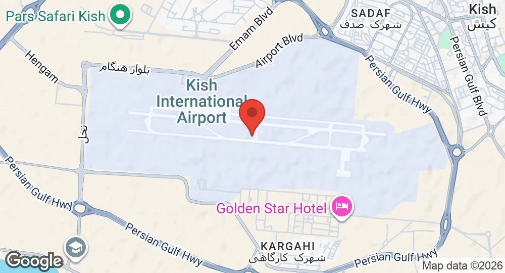 Map of Kish Island Airport