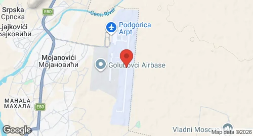 Map of Knjaz Danilo Airbase