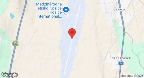 Map of Košice International Airport