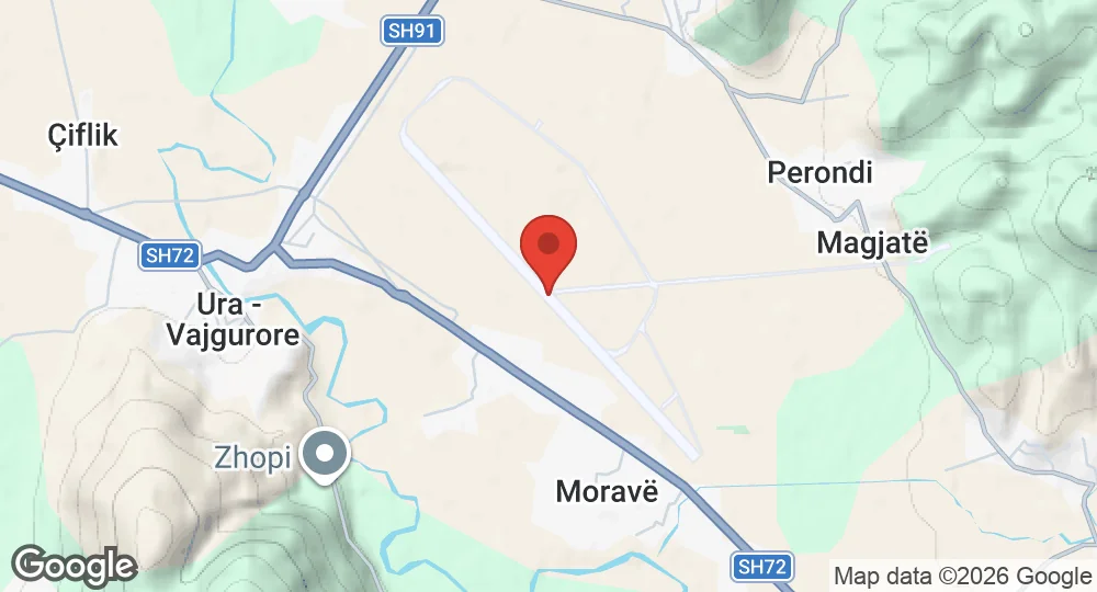 Map of Kuçovë Air Base