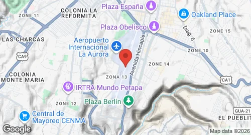 Map of La Aurora International Airport