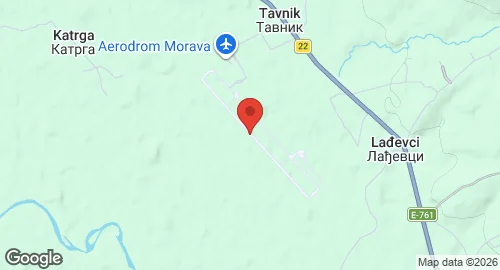 Map of Lađevci Air Base