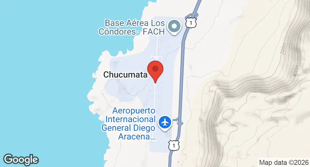 Map of Los Cóndores Air Base