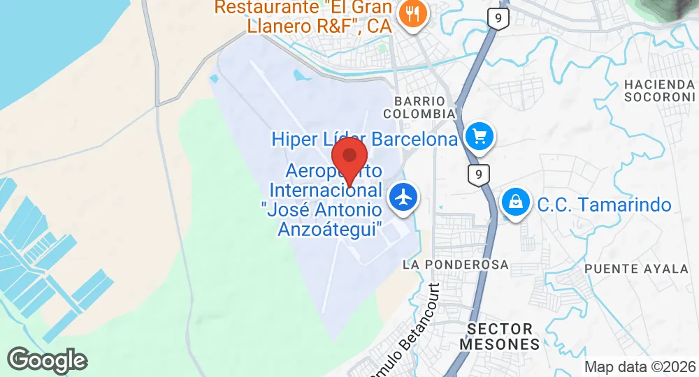 Map of Luis del Valle García Air Base