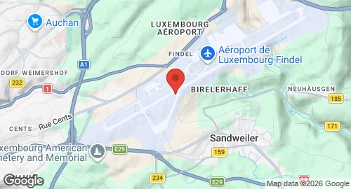 Map of Luxembourg Airport