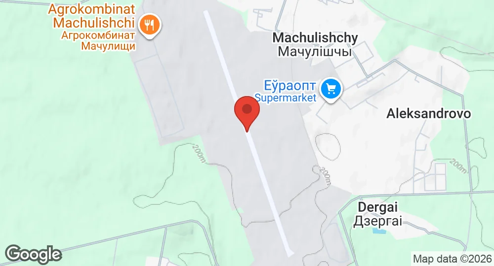 Map of Machulishchy Air Base