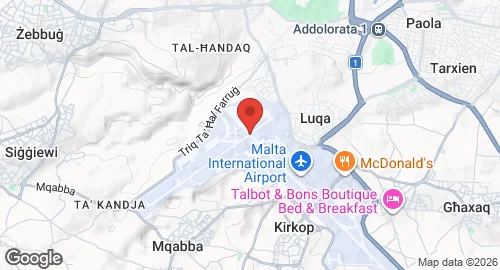 Map of Malta International Airport