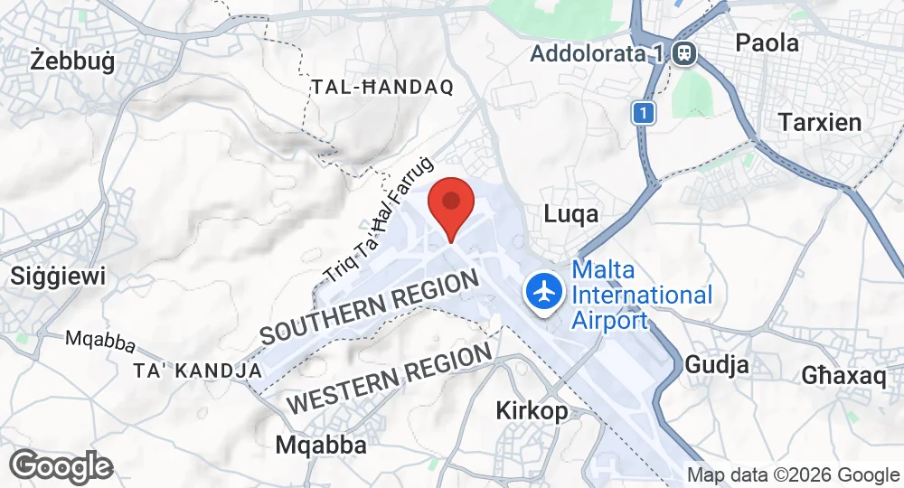 Map of Malta International Airport