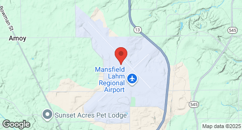 Mapa de Mansfield Lahm Air National Guard Base