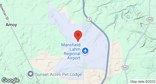 خريطة Mansfield Lahm Air National Guard Base
