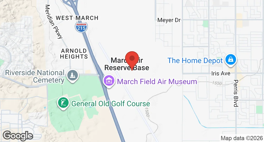 Map of March Joint Air Reserve Base