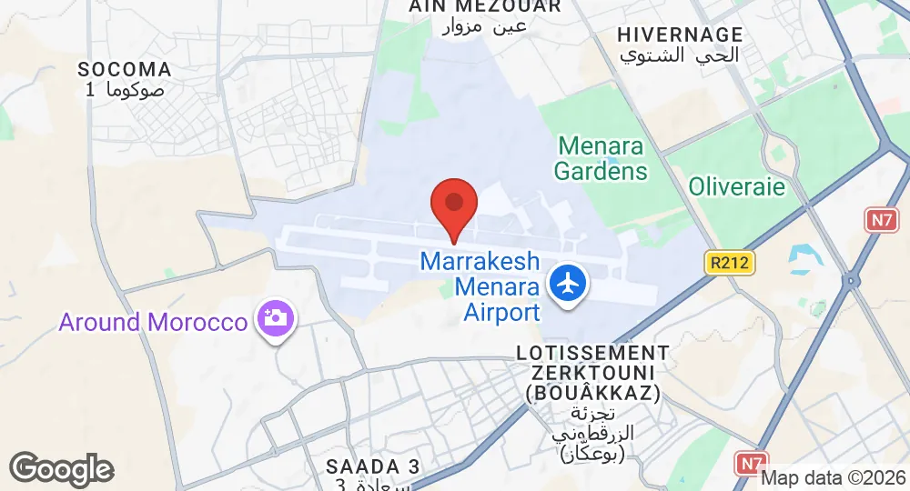 Map of Marrakech-Menara Air Base