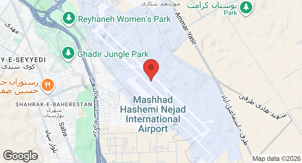 Map of Mashhad International Airport