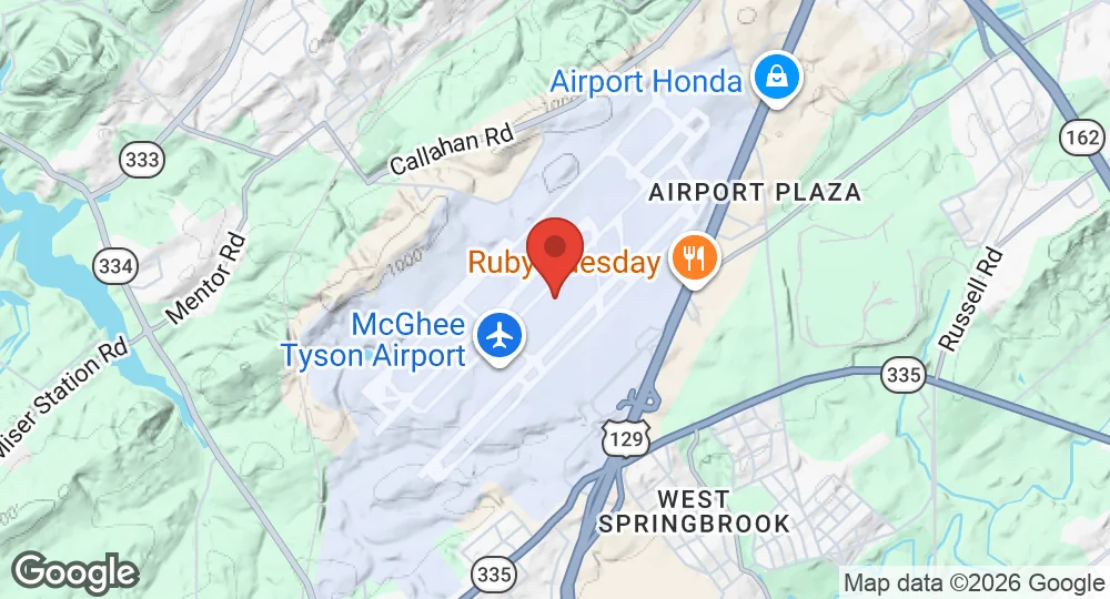 Map of McGhee Tyson Air National Guard Base