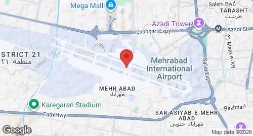 Map of Mehrabad International Airport