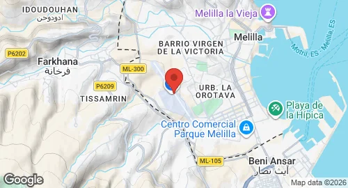 Map of Melilla Military Airfield