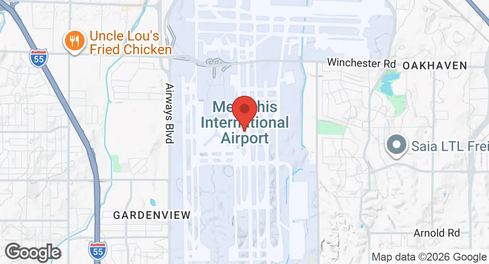 Map of Memphis Air National Guard Base