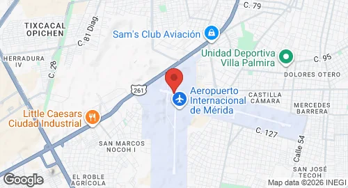Map of Mérida International Airport