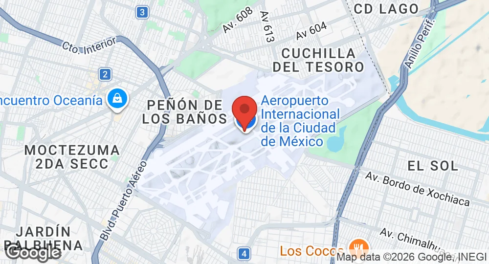Map of Mexico City International Airport