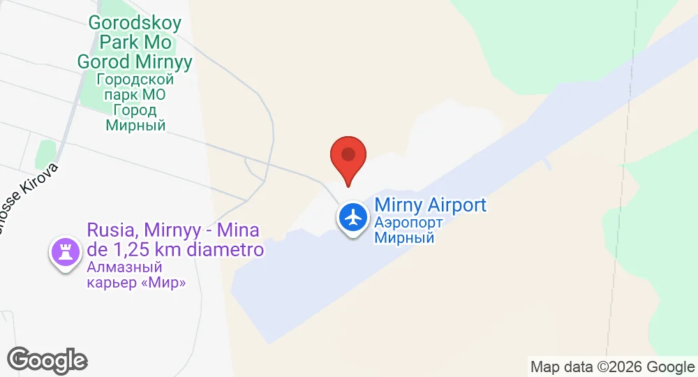 Map of Mirny Air Base