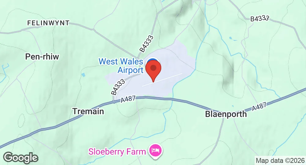 Map of MOD Aberporth