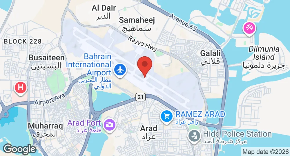 Map of Muharraq Airfield