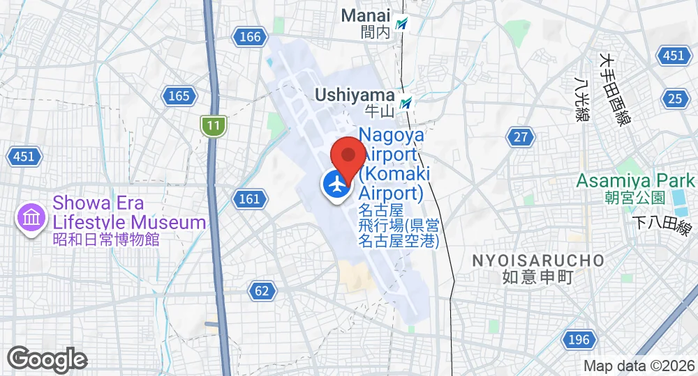 Map of Nagoya Airfield