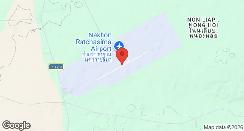 Map of Nakhon Ratchasima Airport
