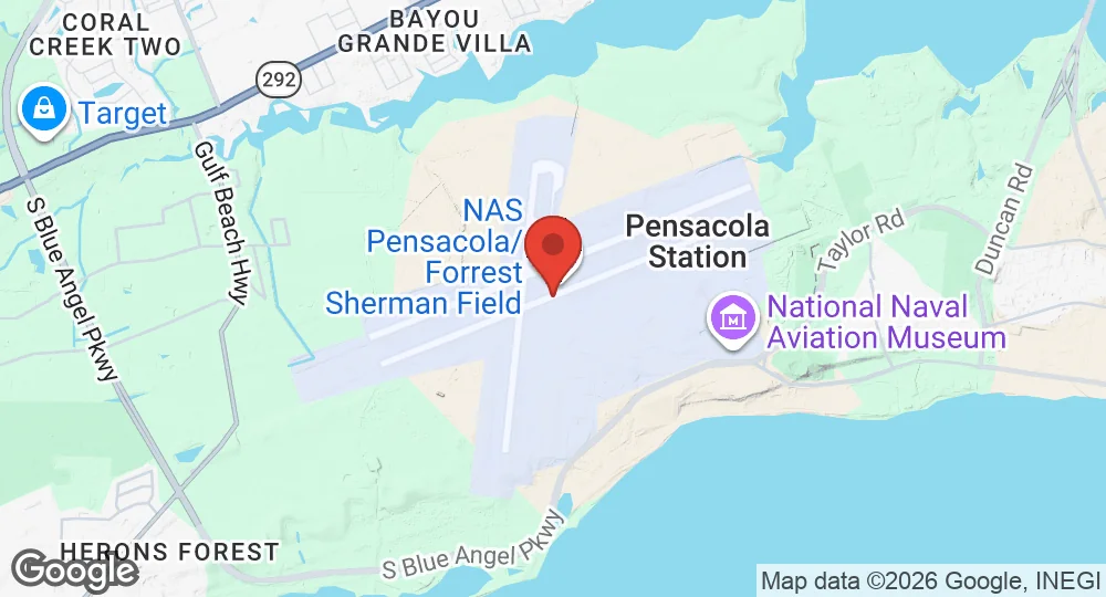 Map of Naval Air Station Pensacola