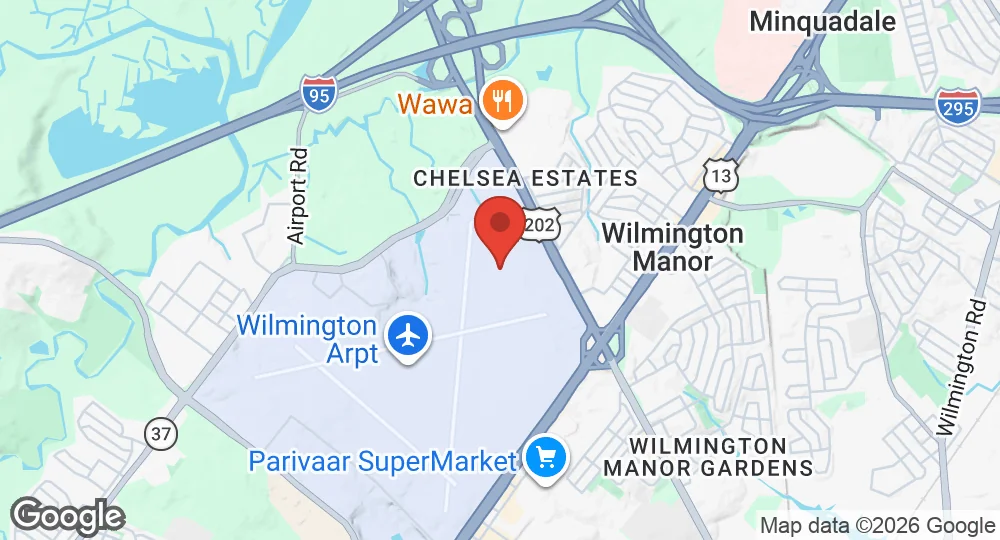 Map of New Castle Air National Guard Base
