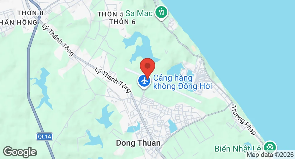 Map of Đồng Hới Airport