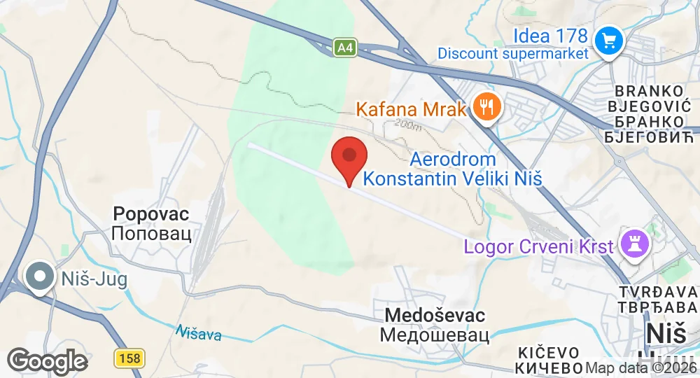 Map of Niš Air Base