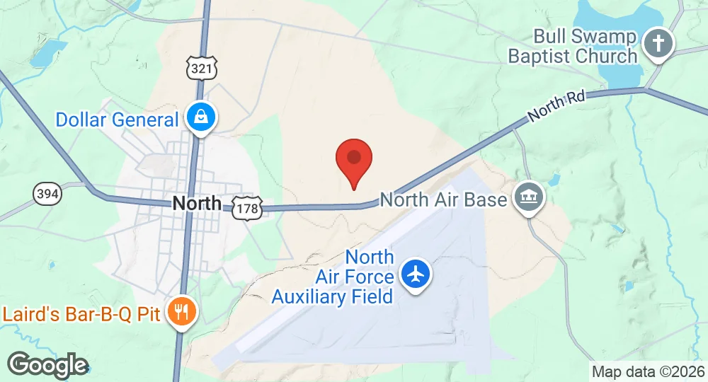 Map of North Auxiliary Airfield